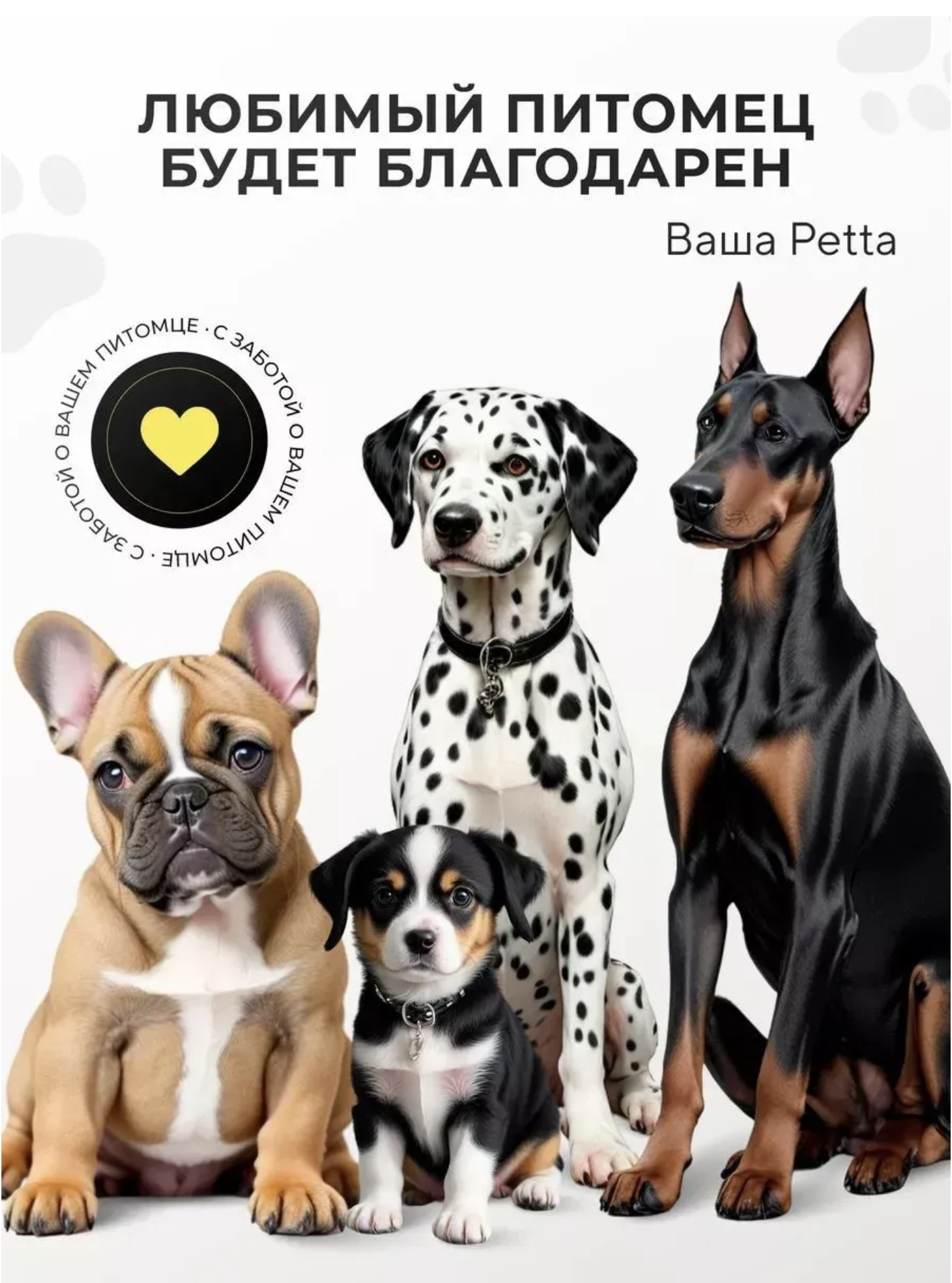 PETTA GO гель-мыло для мытья лап с хлоргексидином 1000 мл